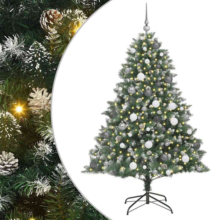 BraddeCrăciunartificial cu lumini cu bandă LED Verde 180cm PVC - WALTI WALTI