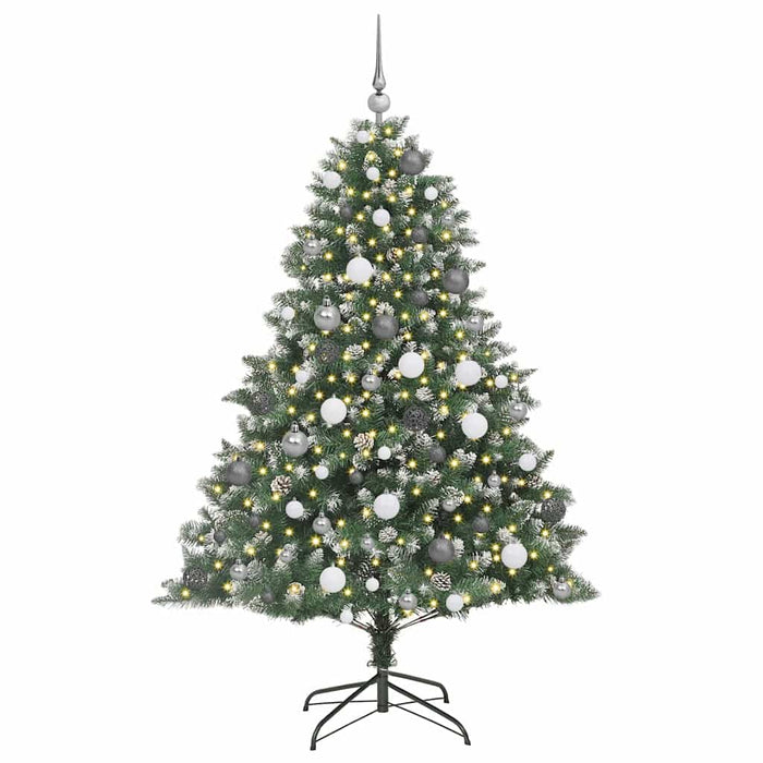BraddeCrăciunartificial cu lumini cu bandă LED Verde 180cm PVC - WALTI WALTI