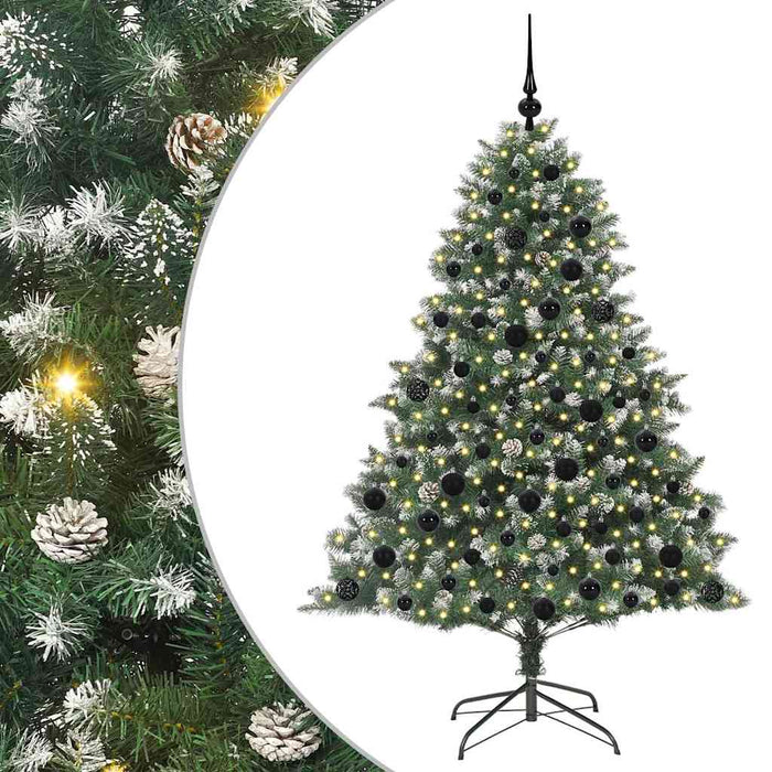 Brad de Crăciun artificial cu 300 LED Verde 126 x 126 x 180 cm - WALTI WALTI