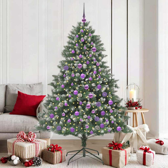 Brad de Crăciun artificial cu 300 LED Verde 126 x 126 x 180 cm - WALTI WALTI
