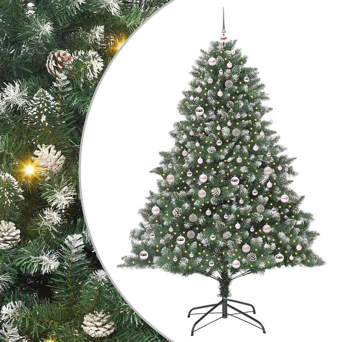 Brad de Crăciun artificial cu 300 LED Verde 140 x 140 x 210 cm - WALTI WALTI