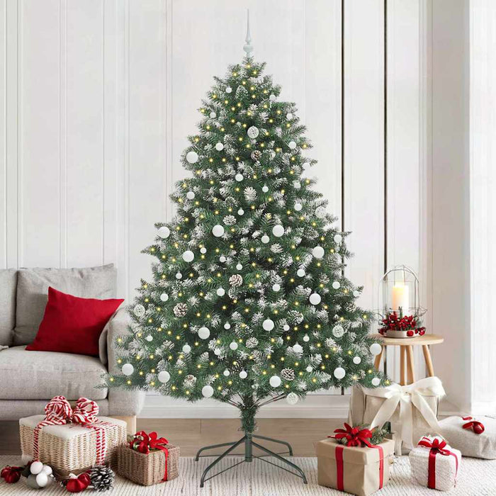 Brad de Crăciun artificial cu 300 LED Verde 140 x 140 x 210 cm - WALTI WALTI