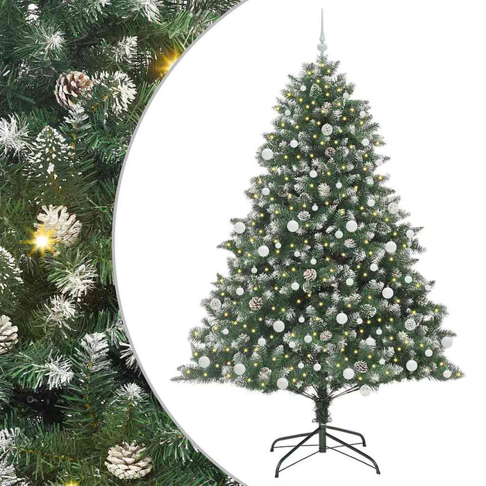 Brad de Crăciun artificial cu 300 LED Verde 140 x 140 x 210 cm - WALTI WALTI