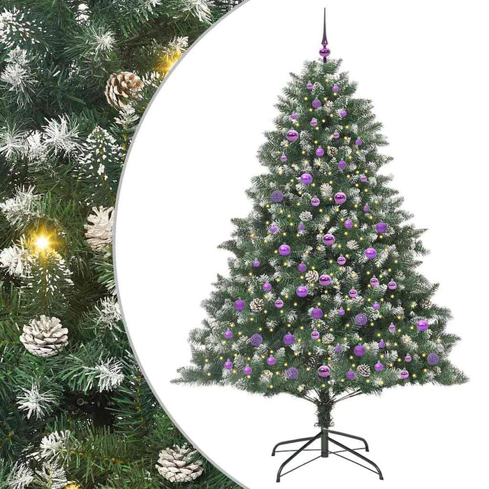 Brad de Crăciun artificial cu 300 LED Verde 140 x 140 x 210 cm - WALTI WALTI