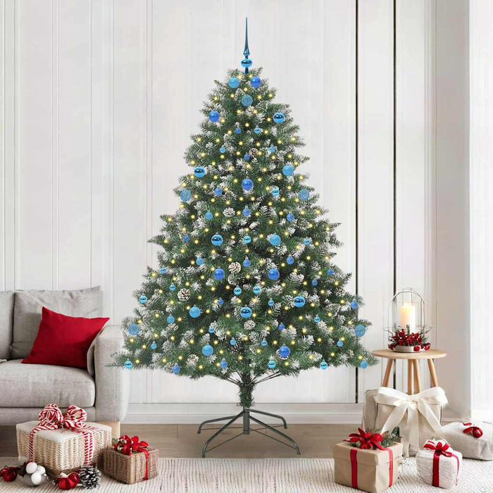 Brad de Crăciun artificial cu 300 LED Verde 140 x 140 x 210 cm - WALTI WALTI