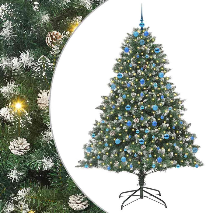 Brad de Crăciun artificial cu 300 LED Verde 140 x 140 x 210 cm - WALTI WALTI