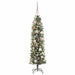 Copac Artificial Slăb de Crăciun cu 150 LED Verde și alb 120 cm - WALTI WALTI