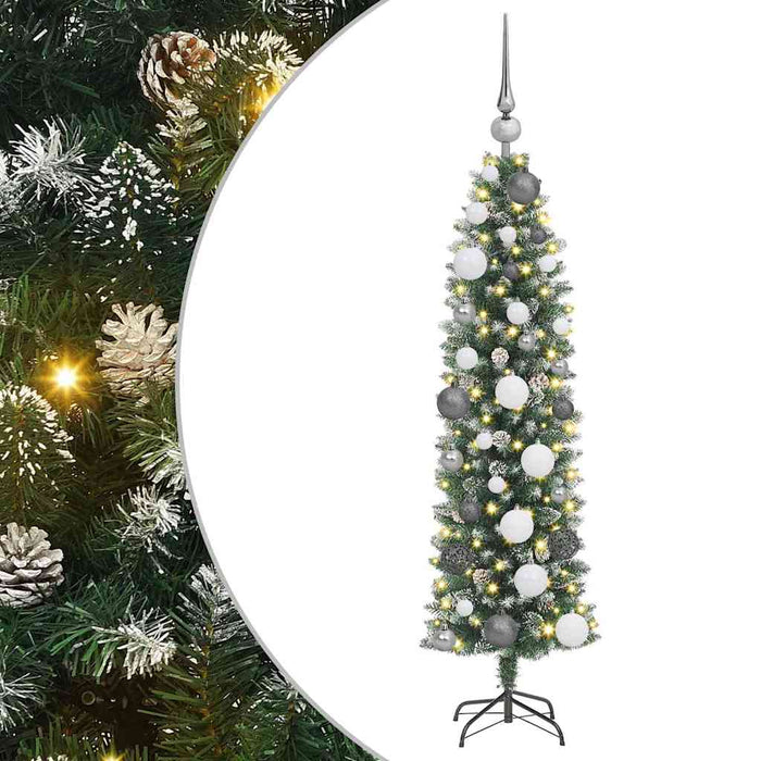 Copac Artificial Slăb de Crăciun Verde 120 cm Plastic și PVC - WALTI WALTI