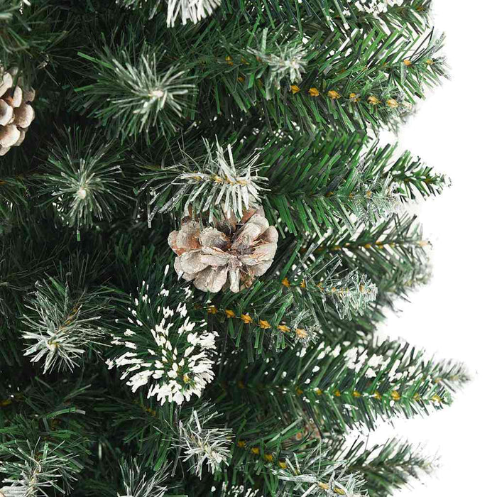 Copac Artificial Slăb de Crăciun cu 150 LED Verde și alb 120 cm - WALTI WALTI