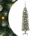 Copac Artificial Slăb de Crăciun cu 150 LED Verde și alb 120 cm - WALTI WALTI