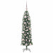 Copac Artificial Slăb de Crăciun cu 150 LED Verde și alb 120 cm - WALTI WALTI
