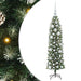 Copac Artificial Slăb de Crăciun cu 150 LED Verde și alb 120 cm - WALTI WALTI