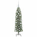 Copac Artificial Slăb de Crăciun cu 150 LED Verde și alb 120 cm - WALTI WALTI