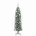 Copac Artificial Slăb de Crăciun cu 150 LED Verde și alb 120 cm - WALTI WALTI