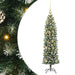 Copac Artificial Slăb de Crăciun cu 150 LED Verde și alb 120 cm - WALTI WALTI