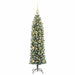 Copac Artificial Slăb de Crăciun cu 150 LED Verde și alb 120 cm - WALTI WALTI