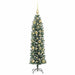 Copac Artificial Slăb de Crăciun cu 150 LED Verde și alb 120 cm - WALTI WALTI