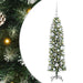 Copac Artificial Slăb de Crăciun cu 150 LED Verde și alb 120 cm - WALTI WALTI