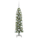 Copac Artificial Slăb de Crăciun cu 150 LED Verde și alb 120 cm - WALTI WALTI
