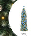 Copac Artificial Slăb de Crăciun cu 150 LED Verde și alb 120 cm - WALTI WALTI