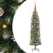 Copac Artificial Slăb de Crăciun cu 150 LED Verde și alb 120 cm - WALTI WALTI