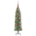 Copac Artificial Slăb de Crăciun cu 150 LED Verde și alb 120 cm - WALTI WALTI