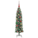 Copac Artificial Slăb de Crăciun cu 150 LED Verde și alb 120 cm - WALTI WALTI