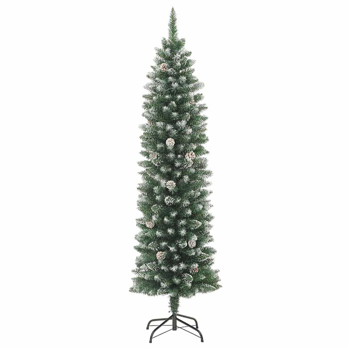 Copac Artificial Slăb de Crăciun cu 150 LED Verde și alb 120 cm - WALTI WALTI