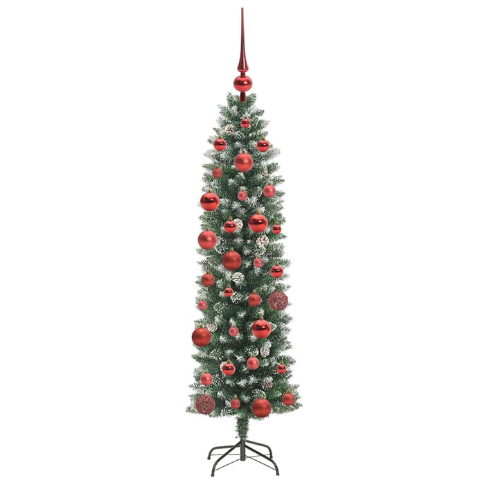 Copac Artificial Slăb de Crăciun cu 150 LED Verde și alb 150 cm - WALTI WALTI