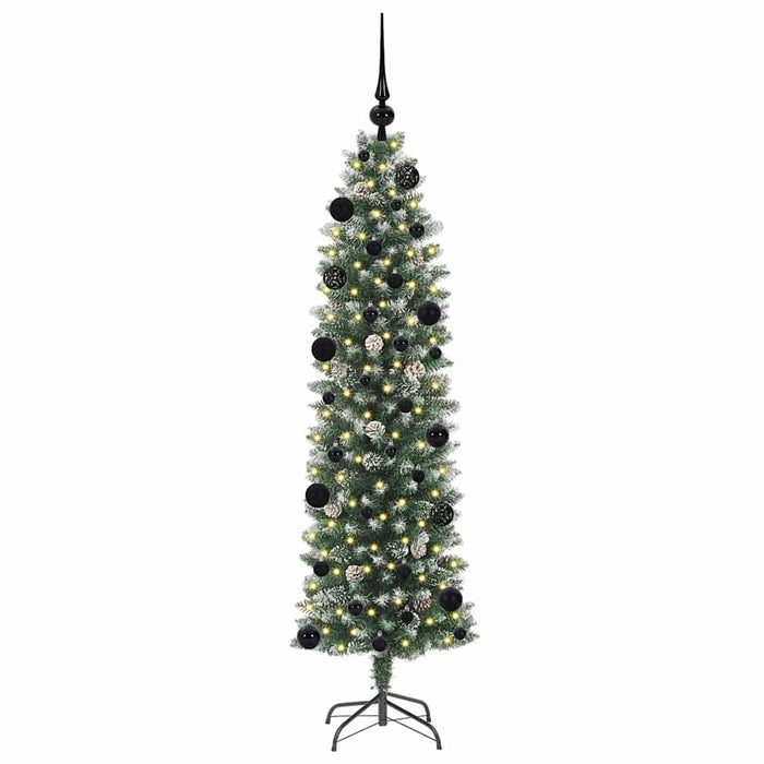 Copac Artificial Slăb de Crăciun cu 150 LED Verde și alb 150 cm - WALTI WALTI