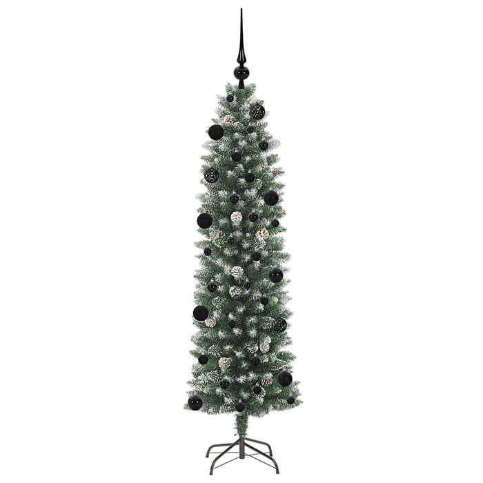 Copac Artificial Slăb de Crăciun cu 150 LED Verde și alb 150 cm - WALTI WALTI