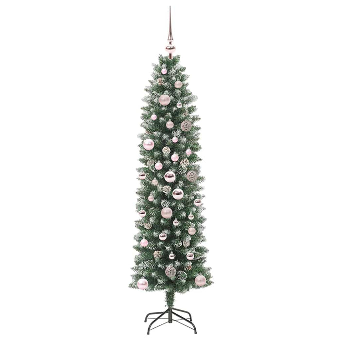 Copac Artificial Slăb de Crăciun cu 150 LED Verde și alb 150 cm - WALTI WALTI