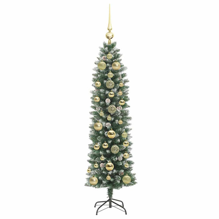 Copac Artificial Slăb de Crăciun cu 150 LED Verde și alb 150 cm - WALTI WALTI