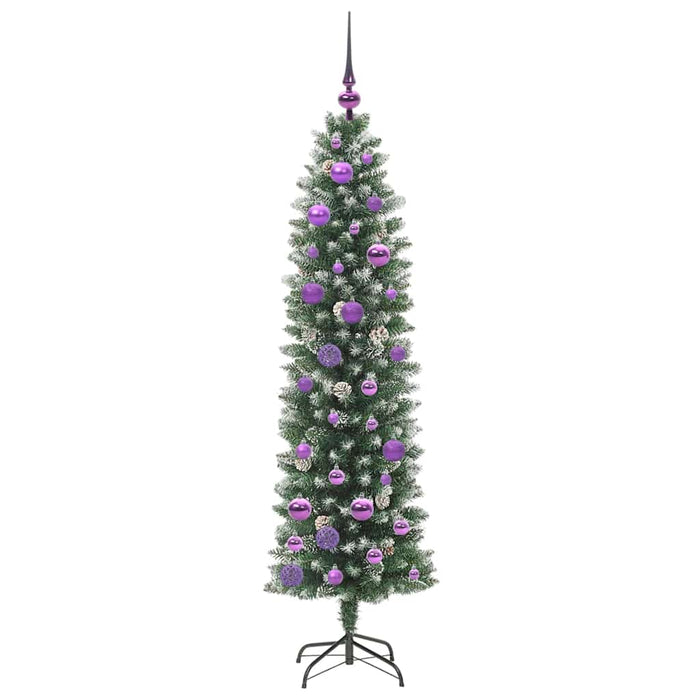 Copac Artificial Slăb de Crăciun cu 150 LED Verde și alb 150 cm - WALTI WALTI