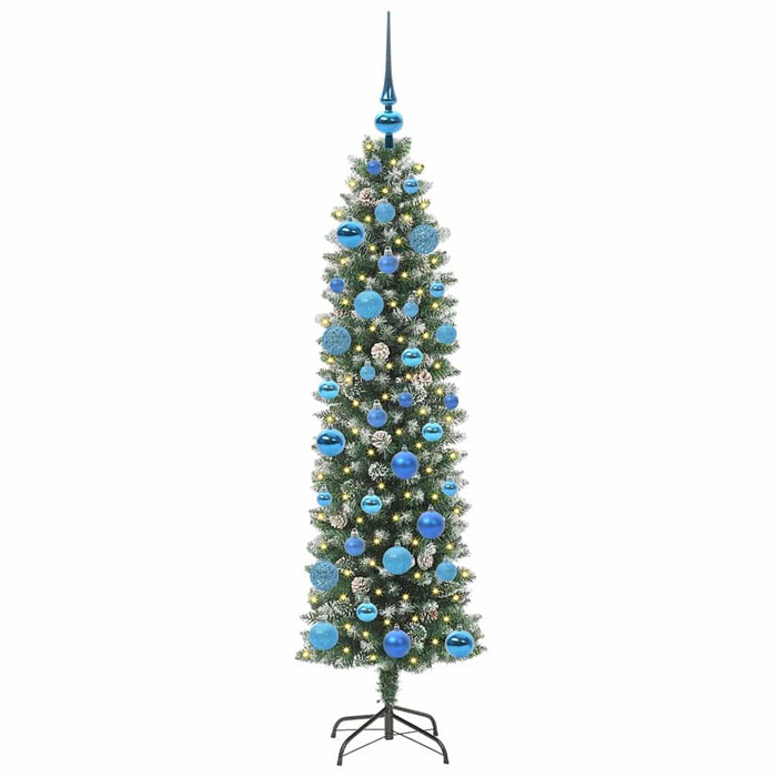 Copac Artificial Slăb de Crăciun cu 150 LED Verde și alb 150 cm - WALTI WALTI