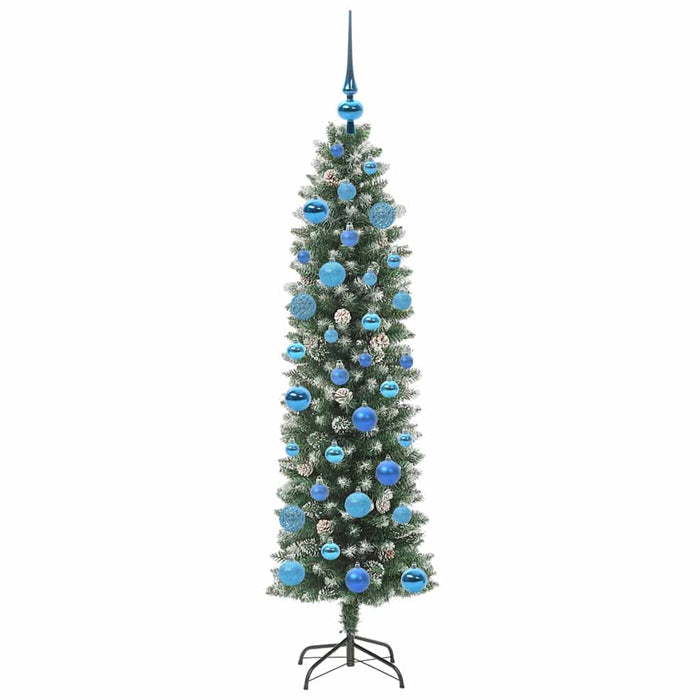 Copac Artificial Slăb de Crăciun cu 150 LED Verde și alb 150 cm - WALTI WALTI