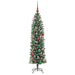 Copac Artificial Slăb de Crăciun cu 150 LED Verde și alb 150 cm - WALTI WALTI