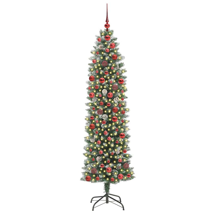 Copac Artificial Slăb de Crăciun cu 300 LED Verde și alb 180 cm - WALTI WALTI
