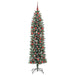 Copac Artificial Slăb de Crăciun cu 300 LED Verde și alb 180 cm - WALTI WALTI