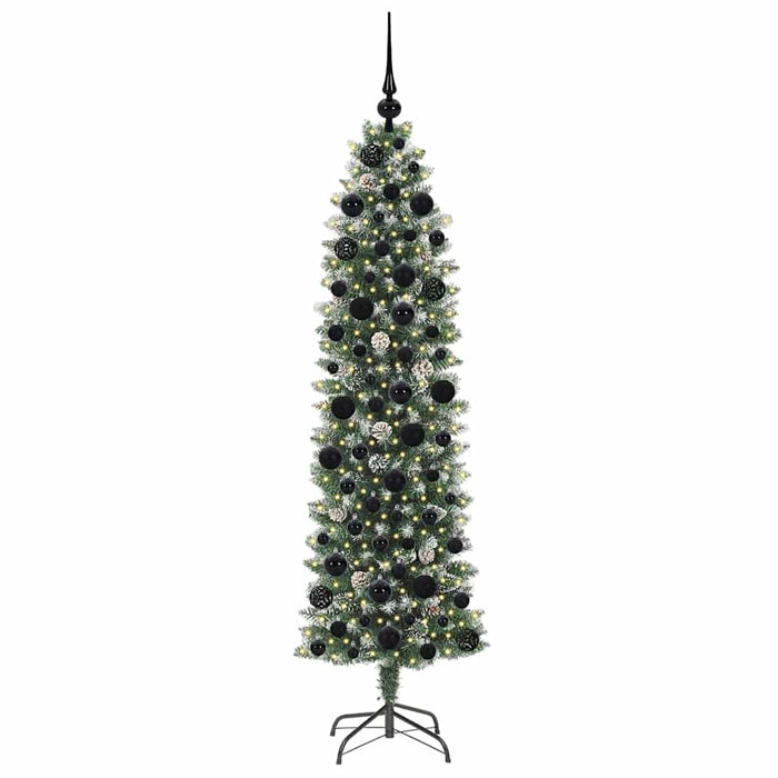 Copac Artificial Slăb de Crăciun cu 300 LED Verde și alb 180 cm - WALTI WALTI