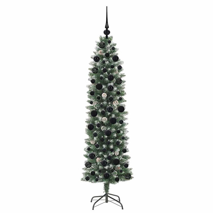Copac Artificial Slăb de Crăciun cu 300 LED Verde și alb 180 cm - WALTI WALTI