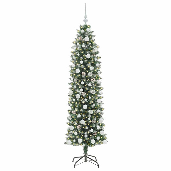 Copac Artificial Slăb de Crăciun cu 300 LED Verde și alb 180 cm - WALTI WALTI