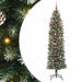 Copac Artificial Slăb de Crăciun cu 300 LED Verde și alb 210 cm - WALTI WALTI
