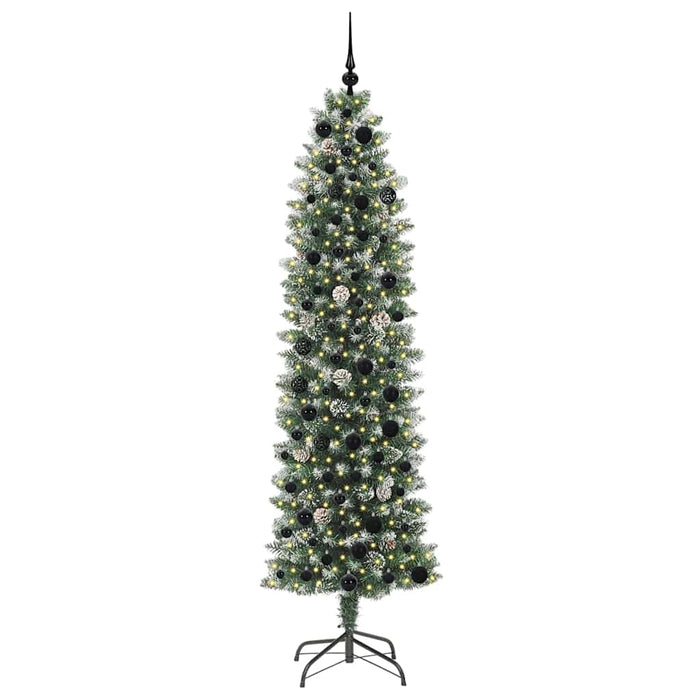 Copac Artificial Slăb de Crăciun cu 300 LED Verde și alb 210 cm - WALTI WALTI