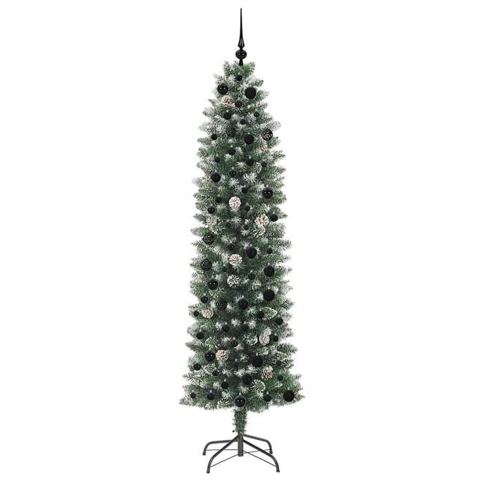 Copac Artificial Slăb de Crăciun cu 300 LED Verde și alb 210 cm - WALTI WALTI