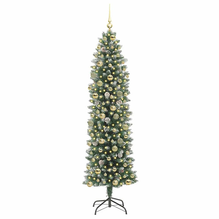 Copac Artificial Slăb de Crăciun Verde și alb 210 cm - WALTI WALTI