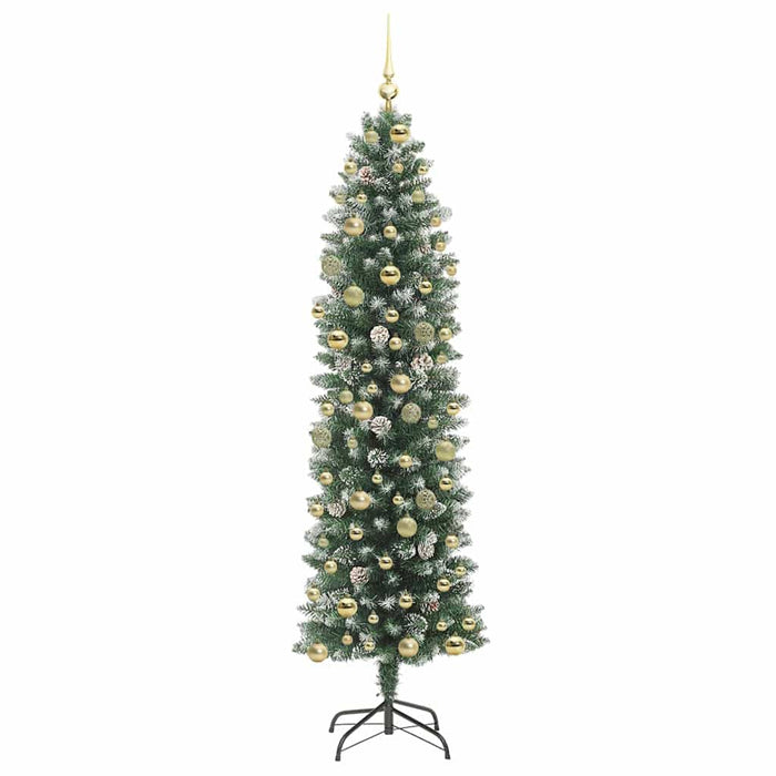 Copac Artificial Slăb de Crăciun Verde și alb 210 cm - WALTI WALTI