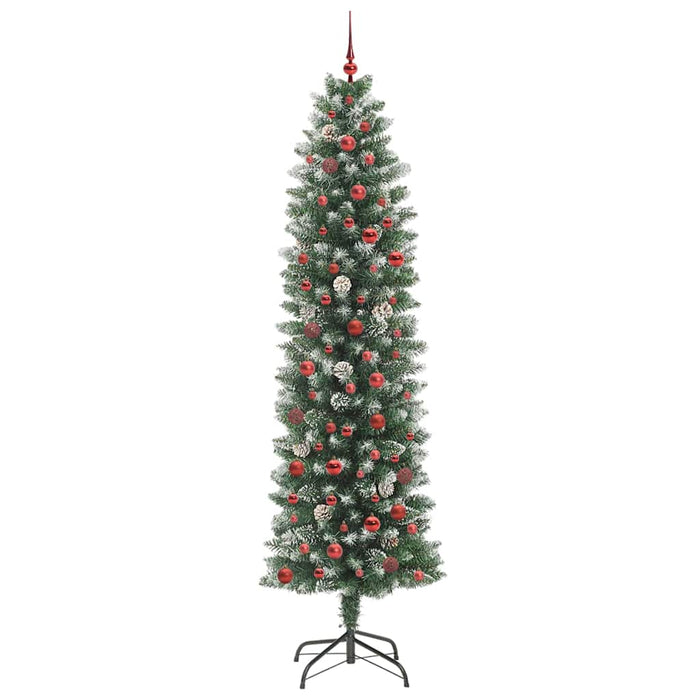 Copac Artificial Slăb de Crăciun cu 300 LED Verde și alb 240 cm - WALTI WALTI