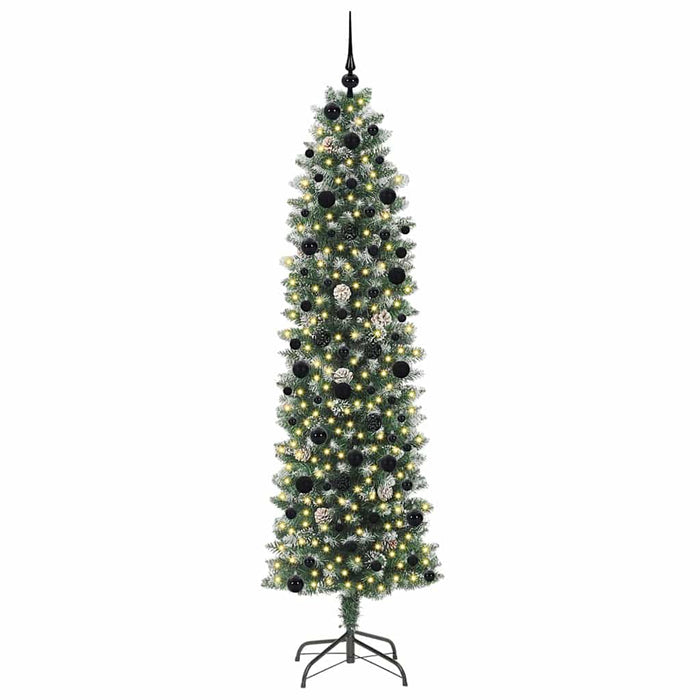 Copac Artificial Slăb de Crăciun cu 300 LED Verde și alb 240 cm - WALTI WALTI