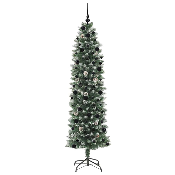 Copac Artificial Slăb de Crăciun cu 300 LED Verde și alb 240 cm - WALTI WALTI